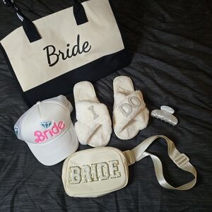 Bride Tote Bag and Accessories Set